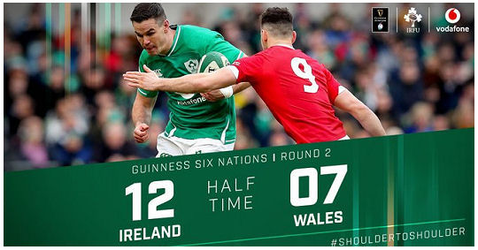 Ireland vs Wales HT 6Ns 2020